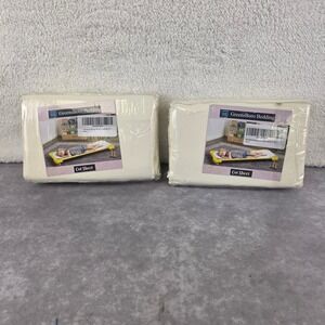 GreensBoro Bedding Kid Cot Sheet 2 Pack Ivory Solid 22 x 52 Daycare Preschool